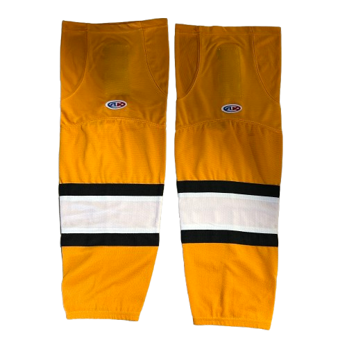 OHL - Chaussettes de hockey en tricot athlétique (jaune/blanc/noir)